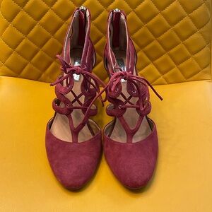 Halogen Sydney Suede Lace Up Heels